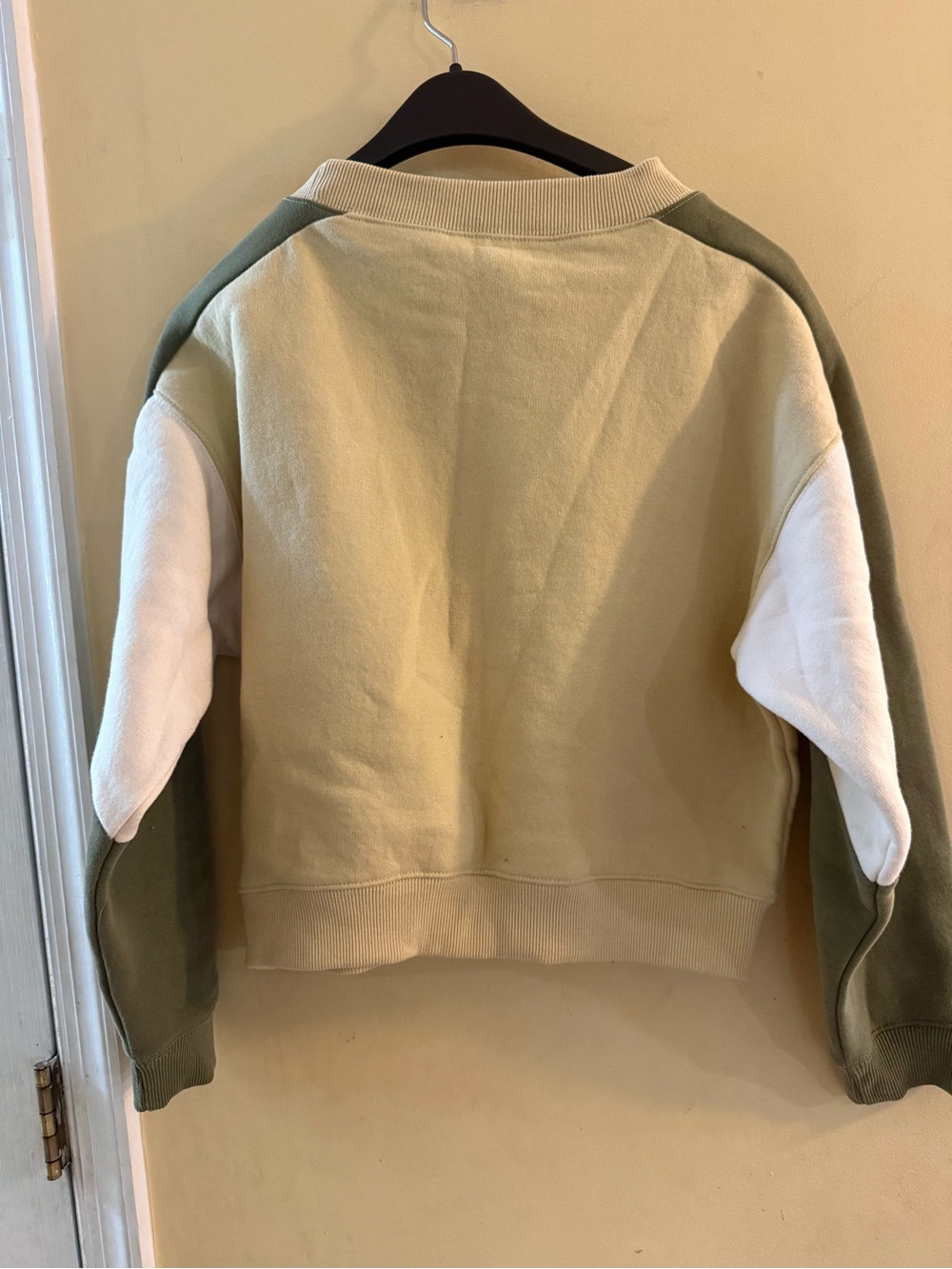 Daily Practice for Anthropologie Colorblock Olive Green and Cream Set, small - Picture 4 of 13